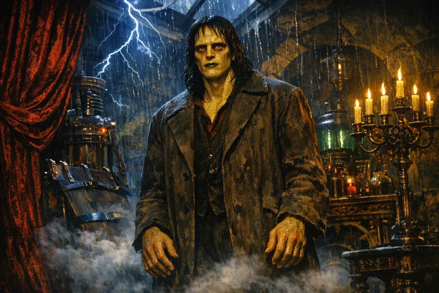 Frankenstein's Monster — Gothic Colour 1958: 1958 British gothic, lurid saturated colour