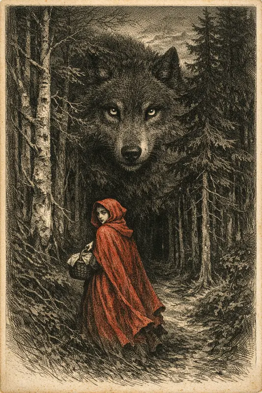 Little Red Riding Hood — Doré Engraving
