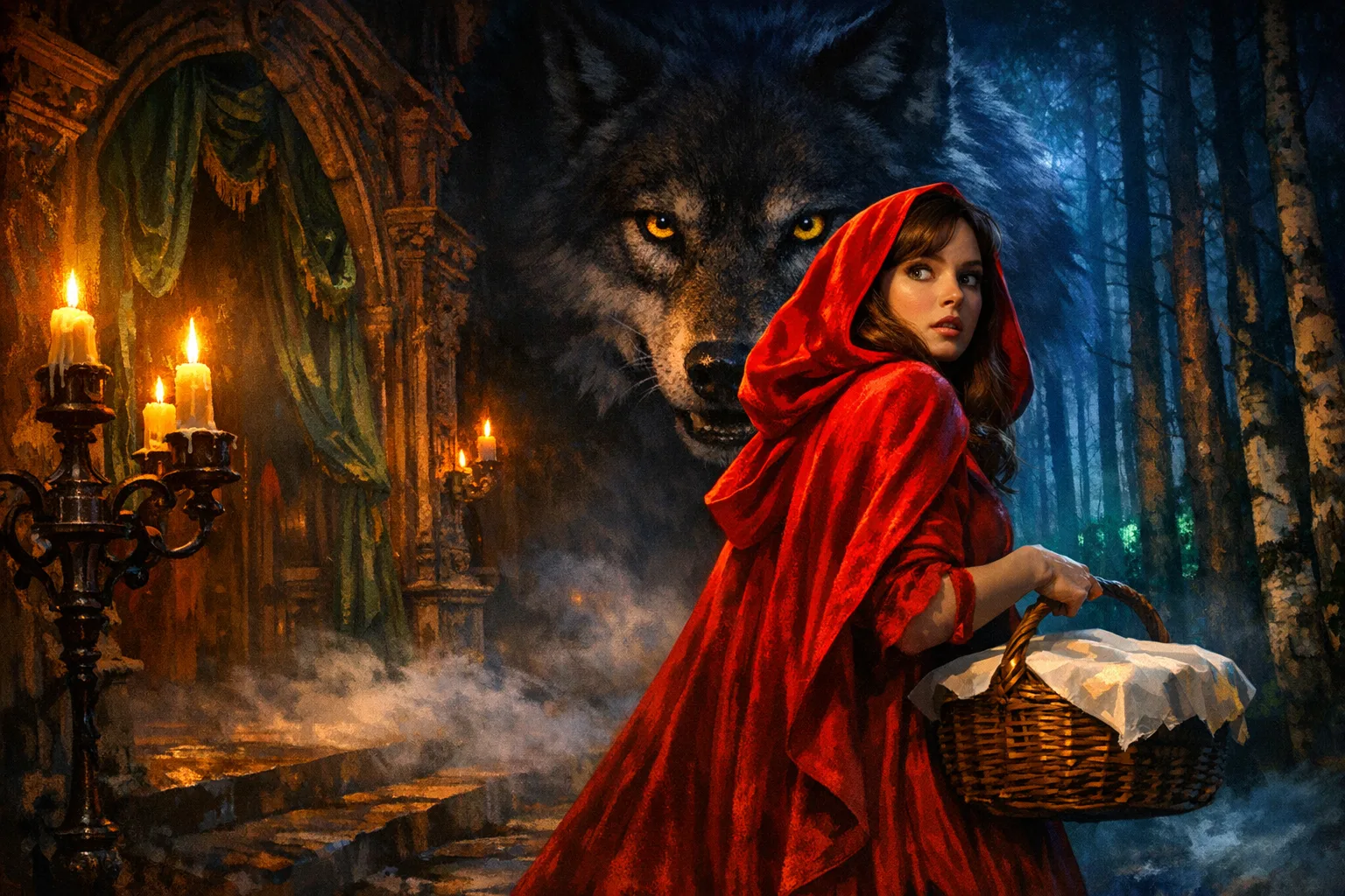 Little Red Riding Hood — Hammer Technicolor: 1960s British gothic, lurid saturated colour