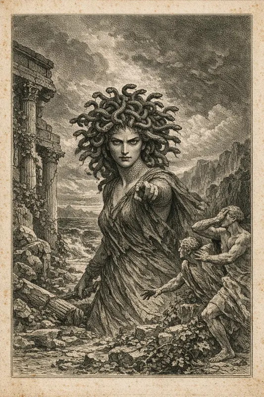 Medusa — Doré Engraving