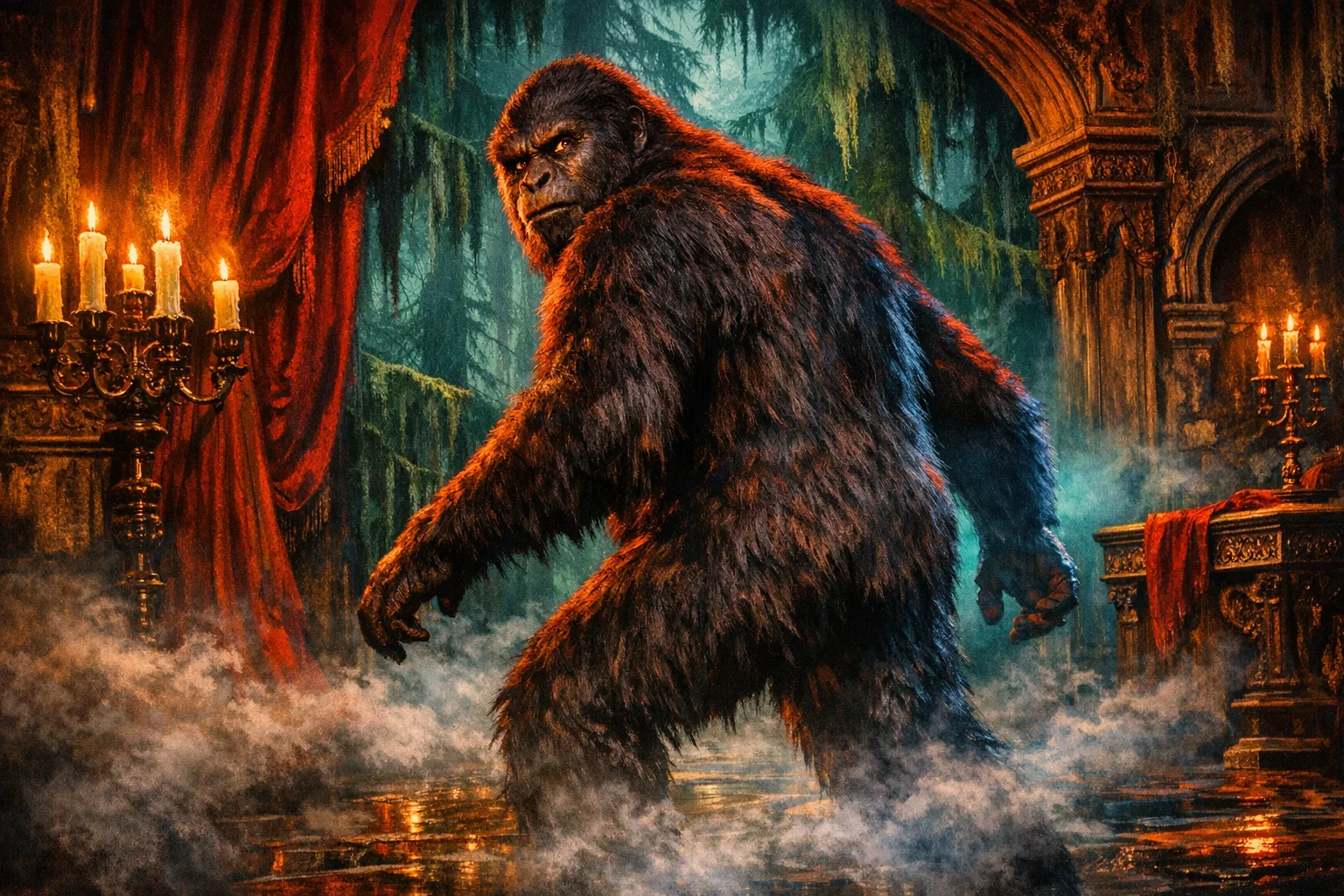 Sasquatch — Gothic Colour 1958: 1958 British gothic, lurid saturated colour