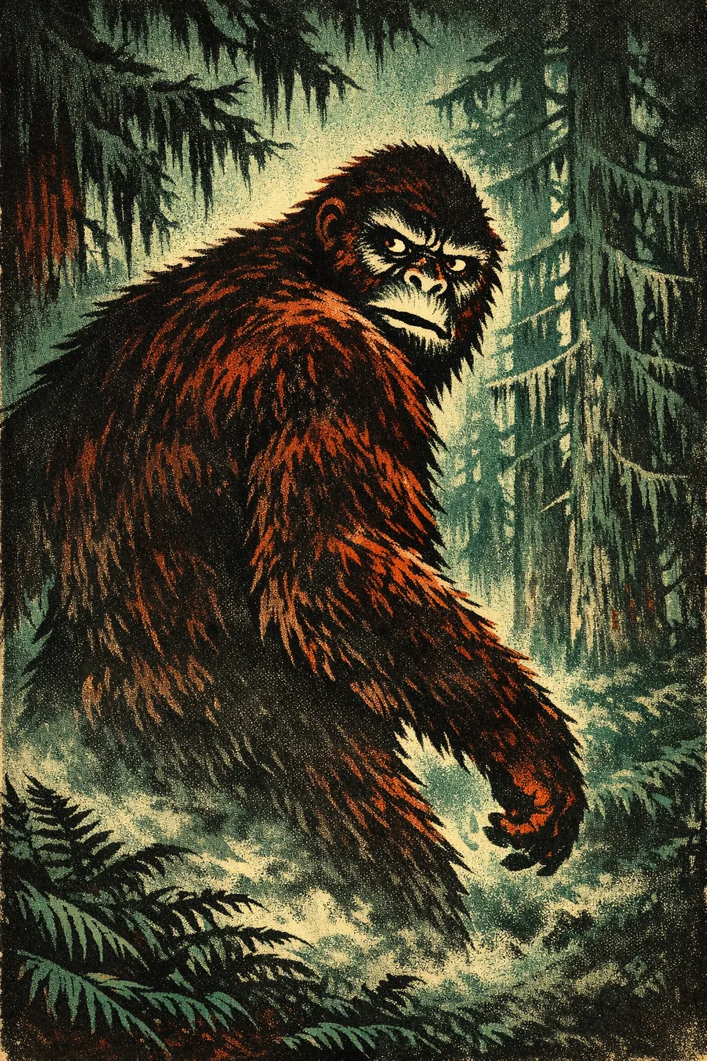 Sasquatch — Universal 1931: Hand-painted studio-era lithograph poster