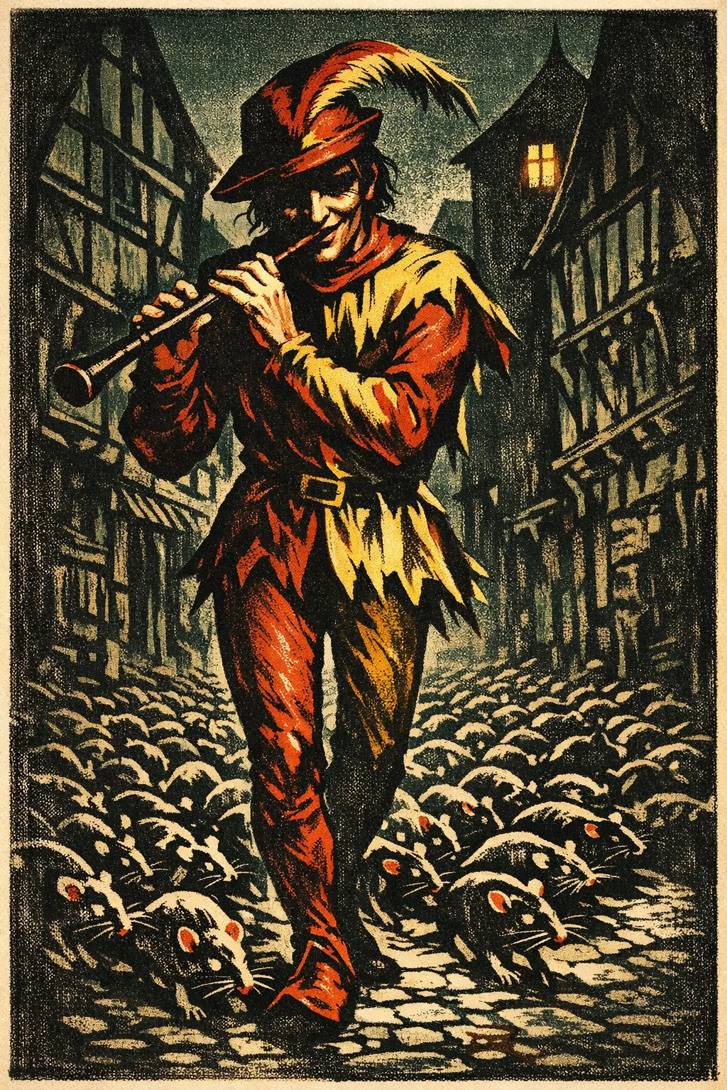 The Pied Piper — Backlot 1931: Hand-painted studio-era lithograph poster
