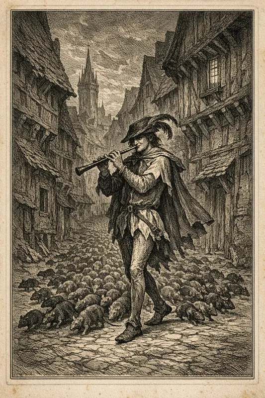 The Pied Piper — Doré Engraving