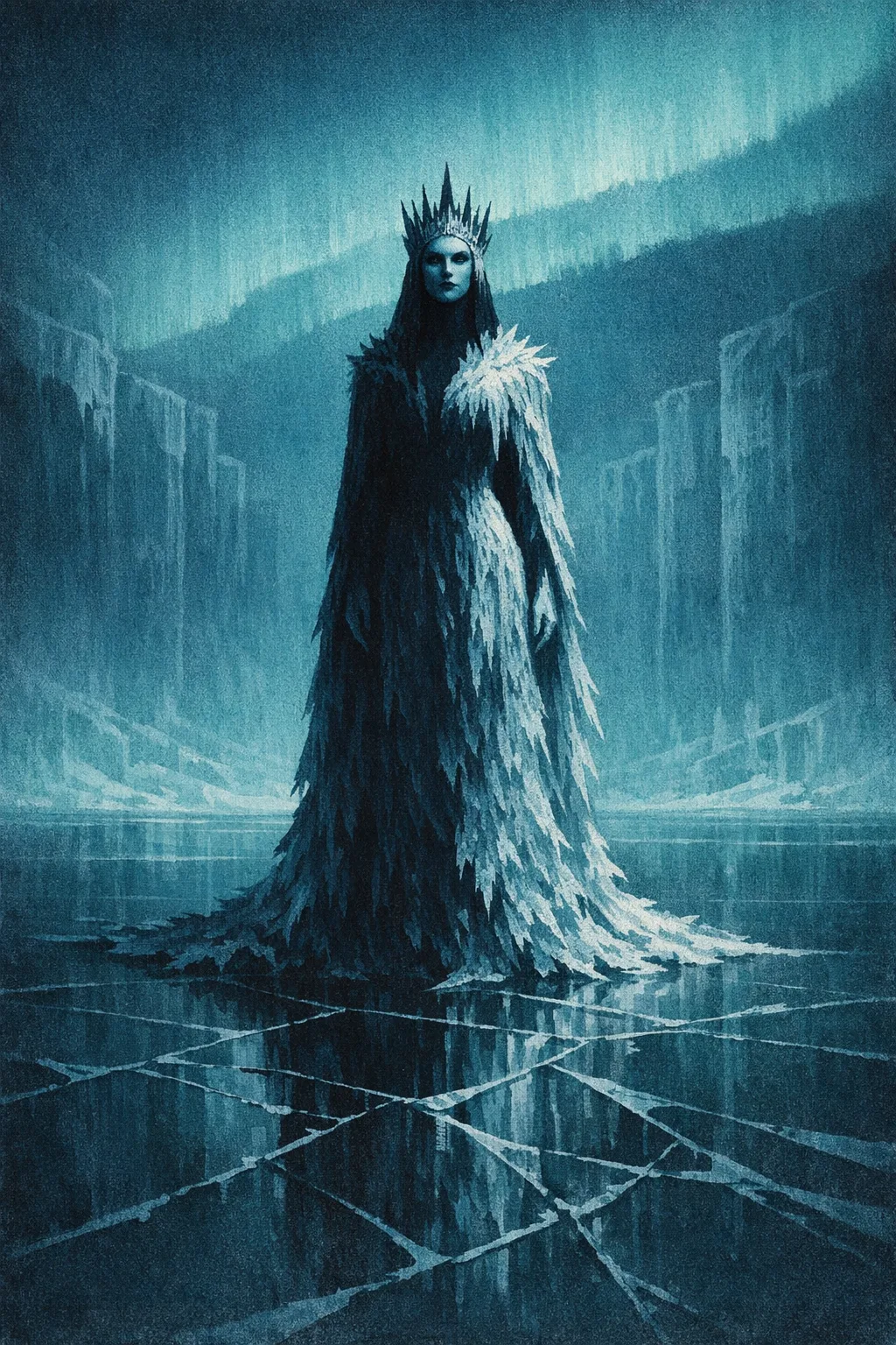 The Snow Queen — Gallery Minimal: Restrained fine-art print, silhouette and texture