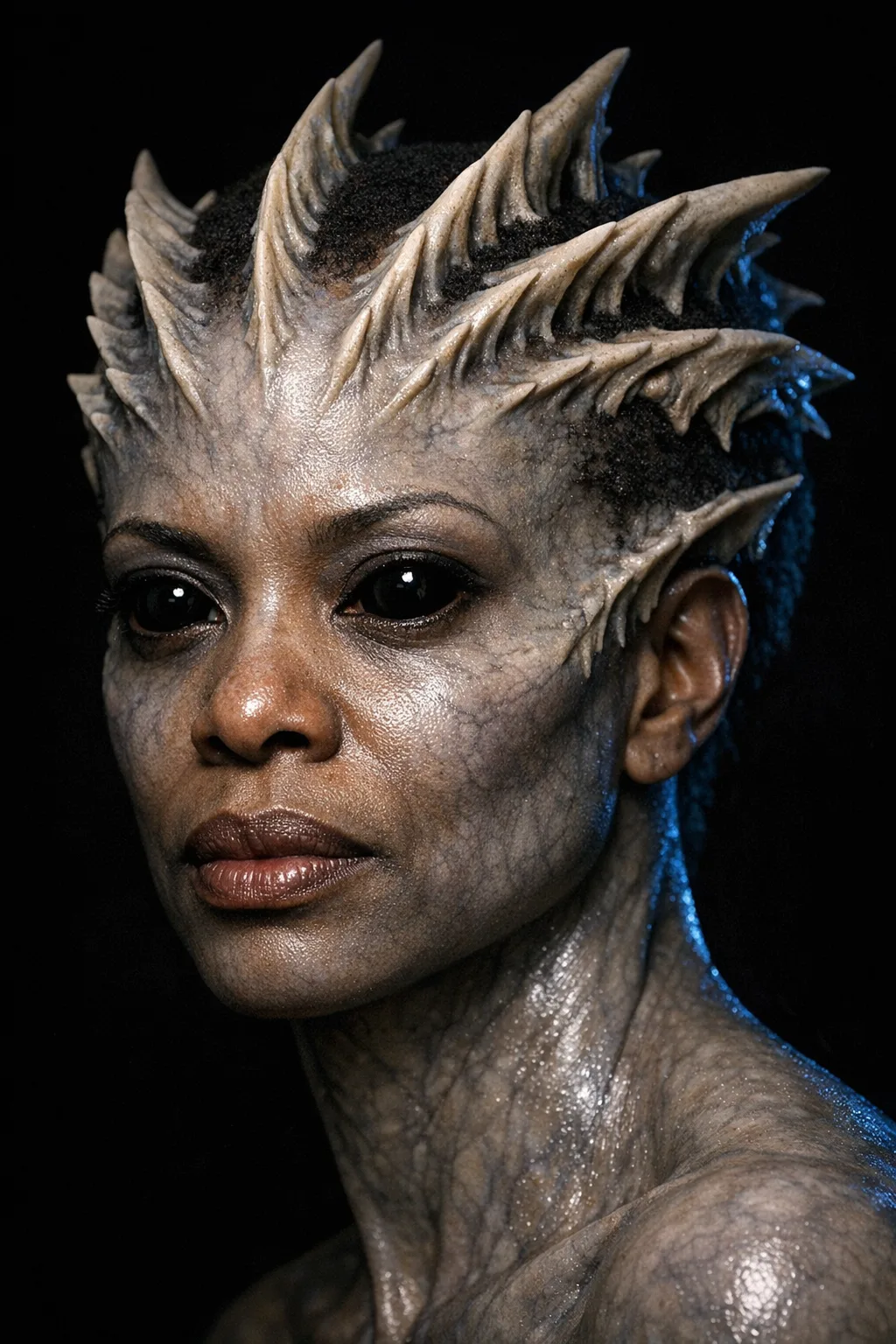 Imani rendered as Foam & Latex: Photoreal practical creature, studio key