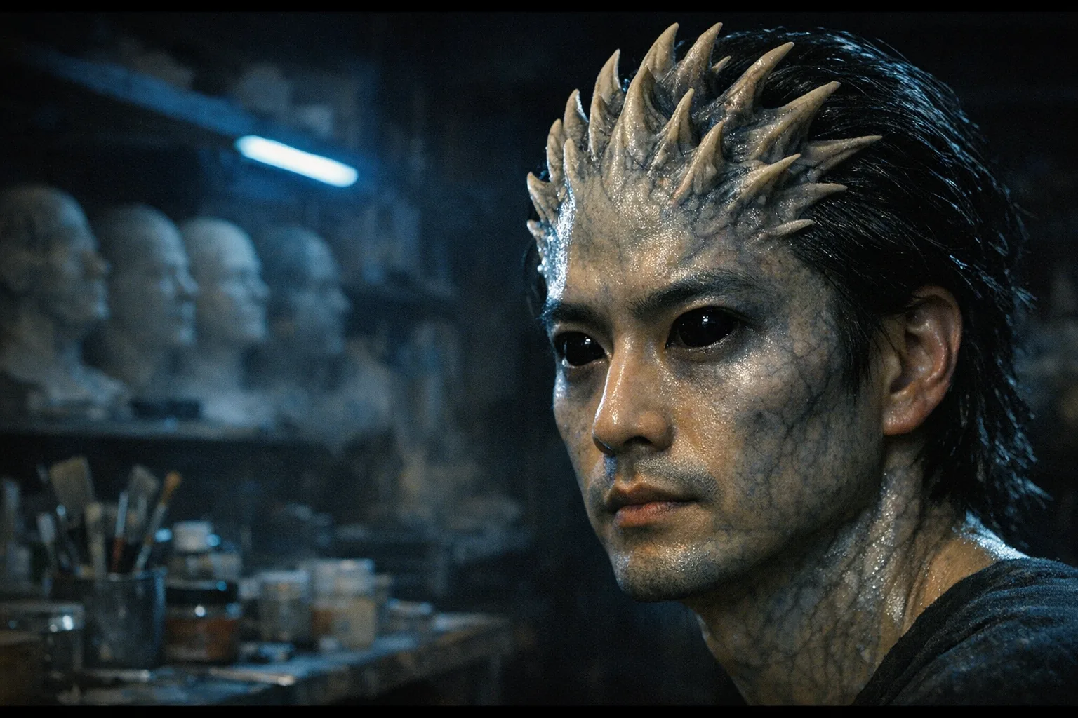 Kenji rendered as a Foam & Latex film still: You are the design they built by hand
