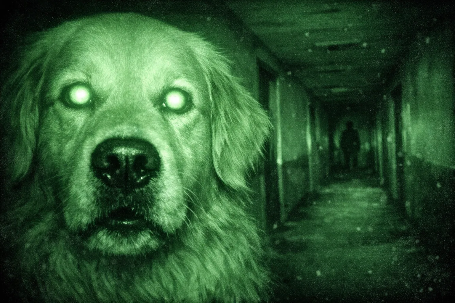 Rufus rendered as a Found Footage film still: They are the last frame on the camcorder