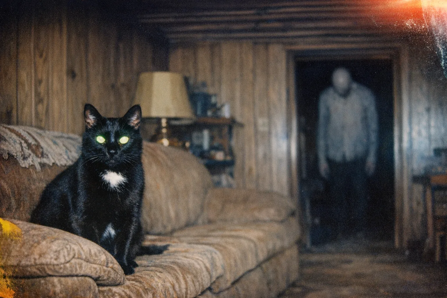 Nadia rendered as a Haunted Instant film still: They are the only one in the room who is fine