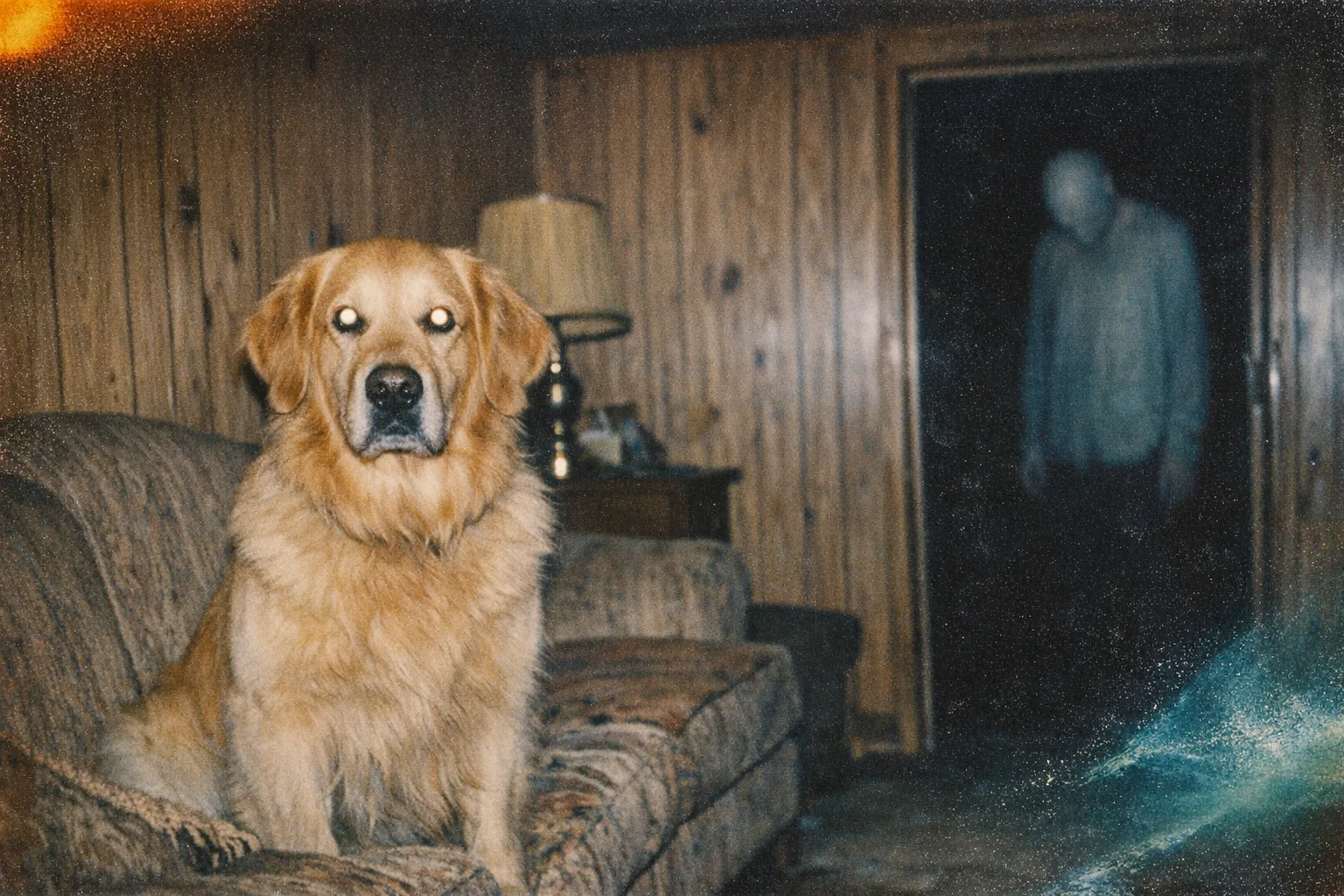 Rufus rendered as a Haunted Instant film still: They are the only one in the room who is fine