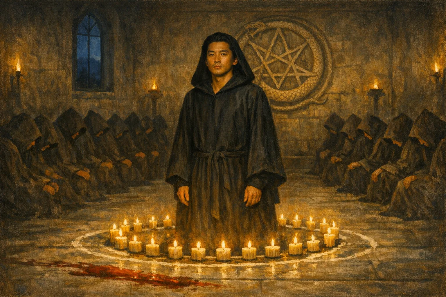 Kenji rendered as a Occult 1973 film still: You are the guest of honour at the ritual