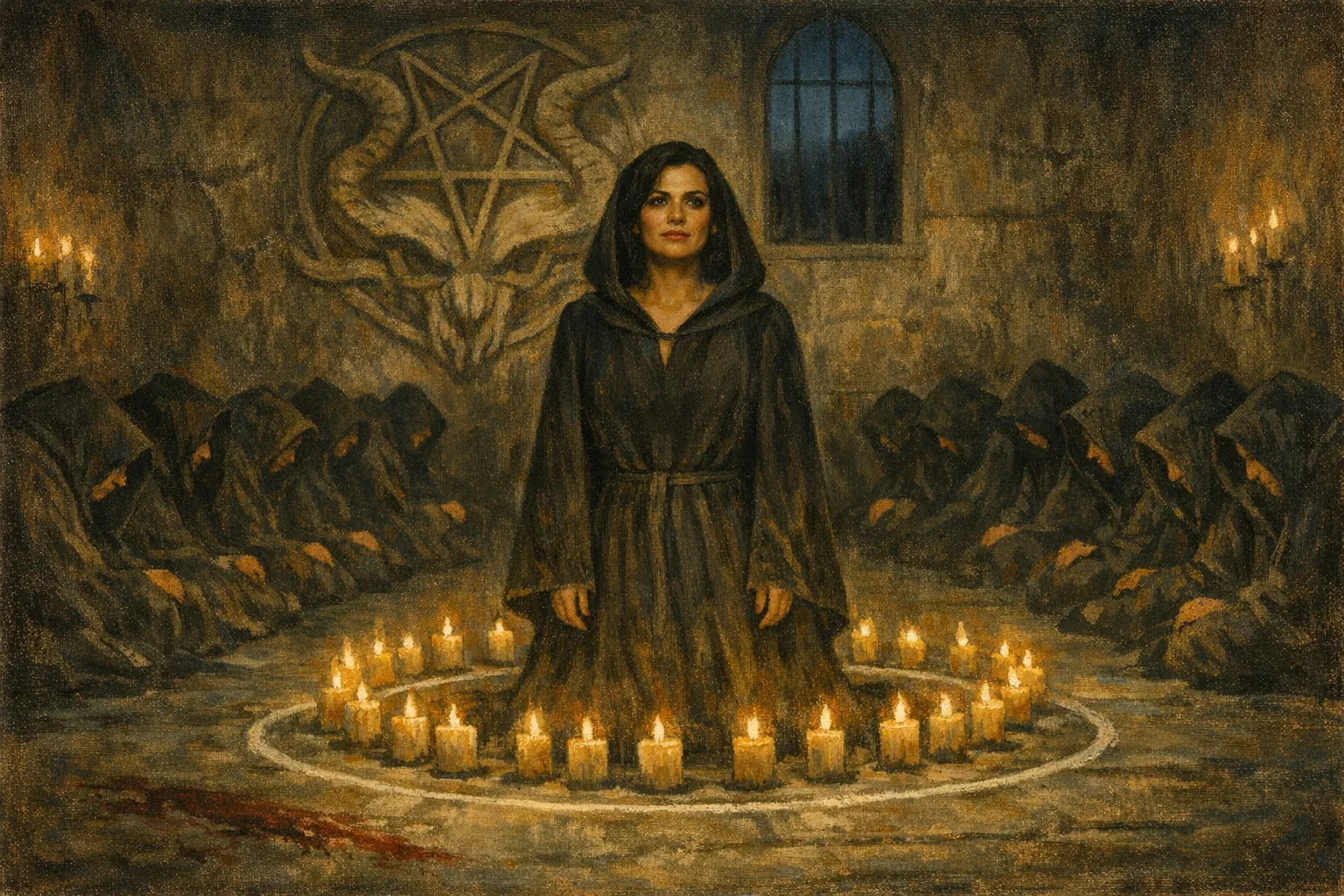 Mara rendered as a Occult 1973 film still: You are the guest of honour at the ritual