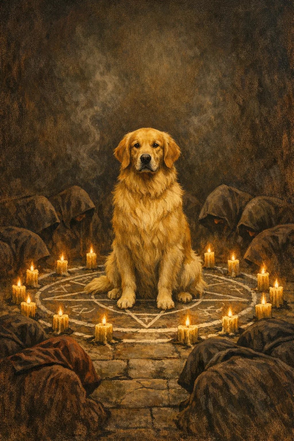 Rufus rendered as Occult 1973: They are the one the circle kneels to