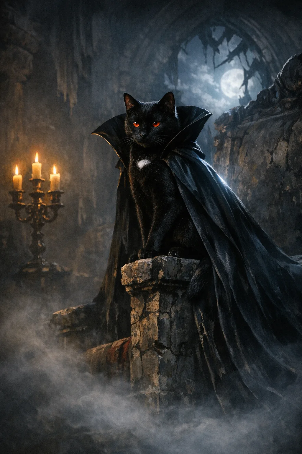 Nadia rendered as The Vampire: They are the count, ancient and awake