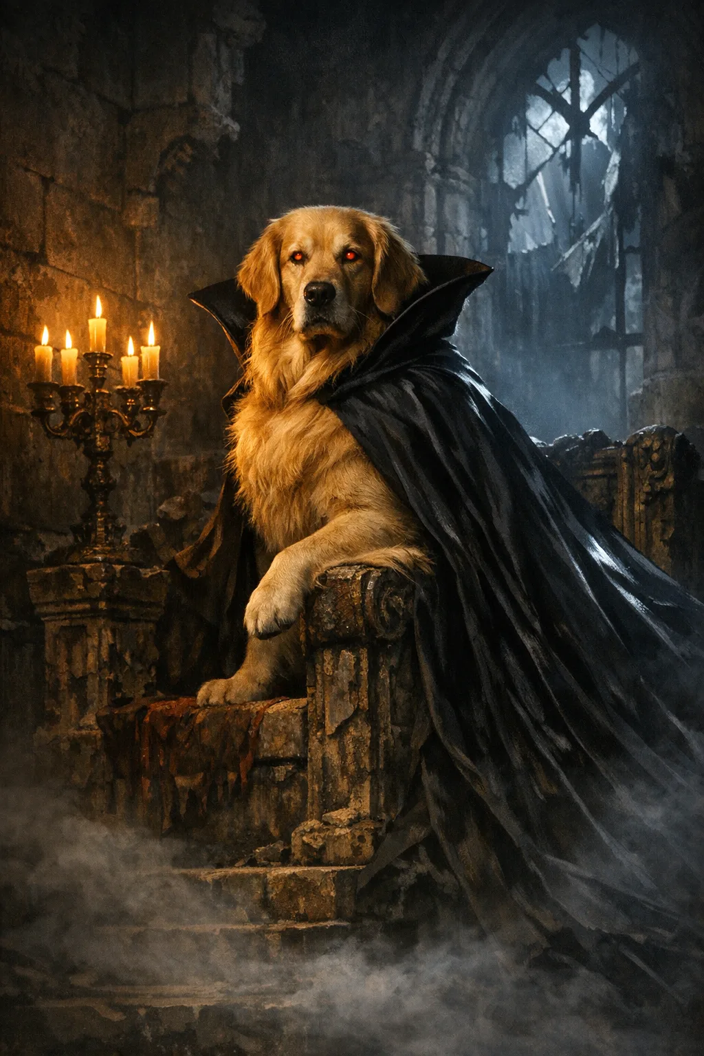 Rufus rendered as The Vampire: They are the count, ancient and awake